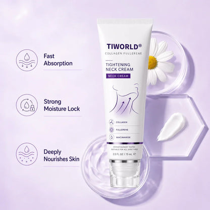 5-Roller Neck Firming Cream – Collagen & Hyaluronic Acid for Smoother, Tighter-Looking Neck Skin