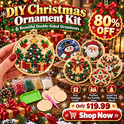 🎄🎄Only $19.99 Last Day Buy 1 Get 1 Free ! ! !🎄Christmas DIY Diamond Painting Ornaments Kit🎅