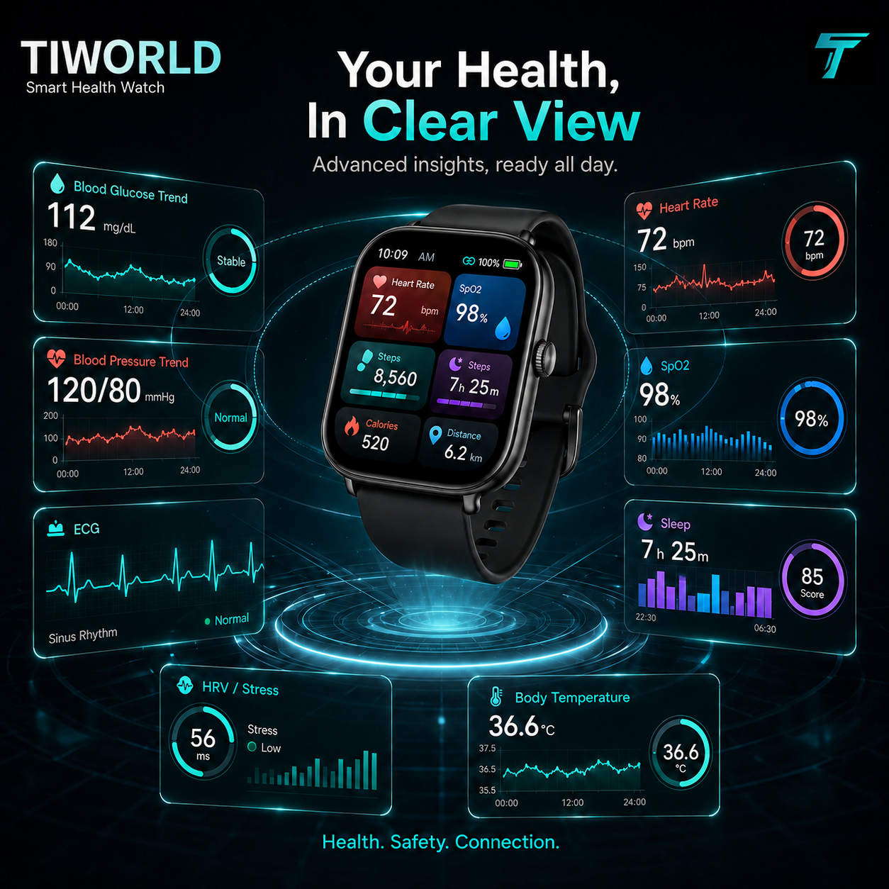 ⌚ 2026 Next-Generation Health Smart Watch — More Peace of Mind