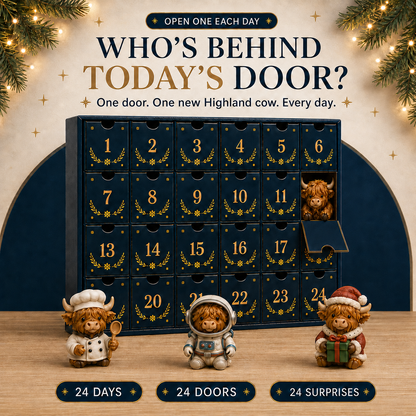🎁🔥LAST DAY 53% OFF-🐮 24 Days of Highland Cow Advent Calendar