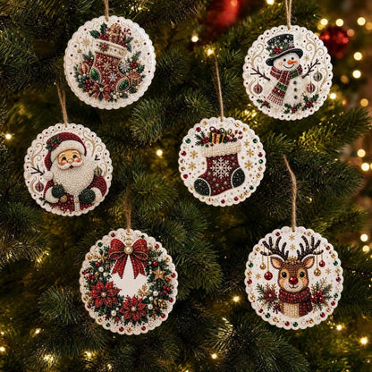🎄🎄Only $19.99 Last Day Buy 1 Get 1 Free ! ! !🎄Christmas DIY Diamond Painting Ornaments Kit🎅