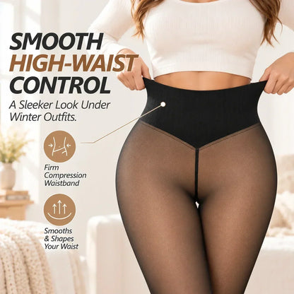 🎃2026 Halloween Special: 80% OFF!👑Sheer-Look Fleece-Lined High-Waist Tights for Winter