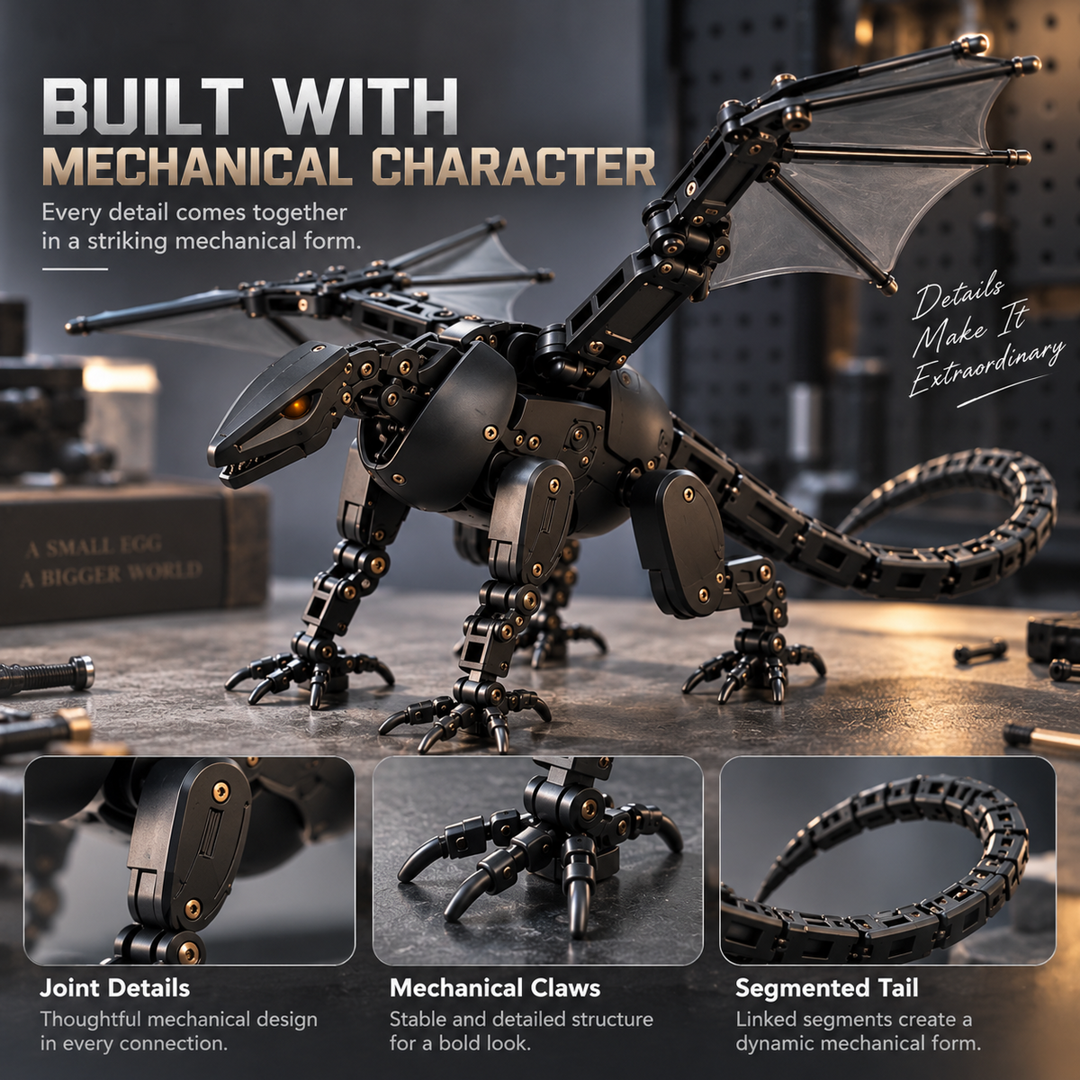 🔥HOT SALE 30% OFF🥚🐉 DragonMorph – Egg to Dragon Transforming Mechanical Toy🐉