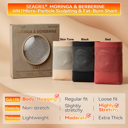 🏆Ends Today: 70% OFF! 💦🍕SEAGRIL®𝐌𝐨𝐫𝐢𝐧𝐠𝐚 & 𝐁𝐞𝐫𝐛𝐞𝐫𝐢𝐧𝐞 4‑In‑1 Micro‑Particle Sculpting & Fat‑Burn Shorts