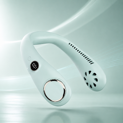 🥳2026 HOT SALE🥳💞50K+ SOLD!🍃💨 50% OFF! Neck Air Conditioner Fan – Ultra‑quiet, 360° rotating, Hands‑free cooling, long battery. 😎🌬️