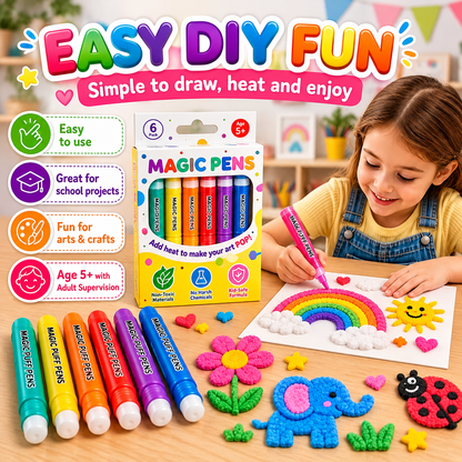 🔥Last Day Buy 1 Get 1🔥3D Printing Magic Puff Pens - Turn Flat Drawings Into Touchable 3D Art