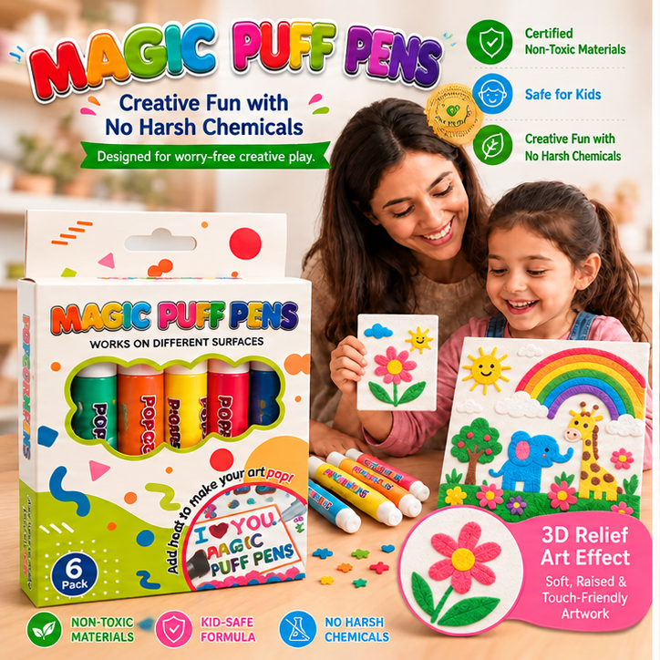 🔥Last Day Buy 1 Get 1🔥3D Printing Magic Puff Pens - Turn Flat Drawings Into Touchable 3D Art
