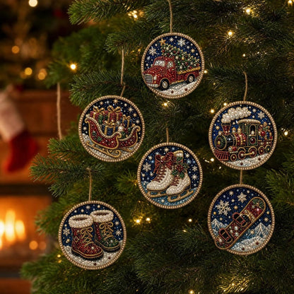 🎄🎄Only $19.99 Last Day Buy 1 Get 1 Free ! ! !🎄Christmas DIY Diamond Painting Ornaments Kit🎅