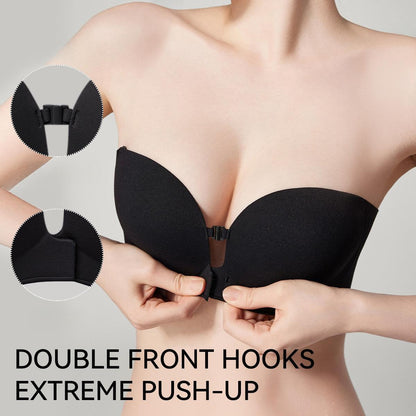 🎄 2026 Black Friday: 70% OFF!💗Women's Strapless Front-Closure Push-Up Bra – Anti-Slip Grip