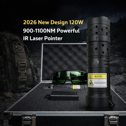 🔥2026 New Design 120W 900-1100NM Powerful IR Laser Pointer