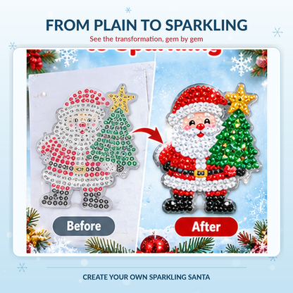 🎅 6-Piece DIY Christmas Diamond Art Fridge Magnets ❄️ Limited-Time 50% OFF