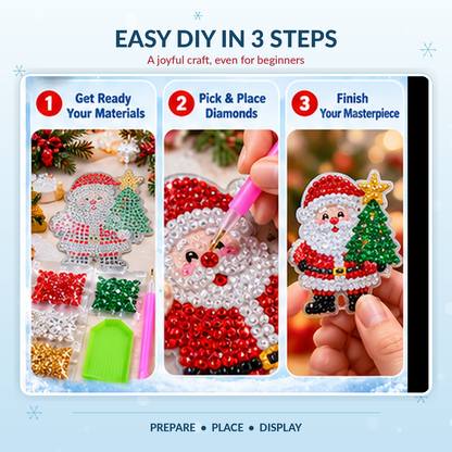 🎅 6-Piece DIY Christmas Diamond Art Fridge Magnets ❄️ Limited-Time 50% OFF